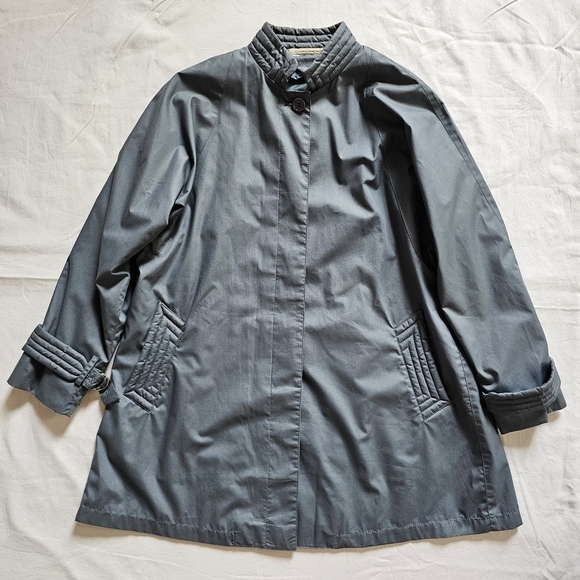 Misty Harbor vintage button-down light-weight short trench coat Size 10 - Picture 3 of 8